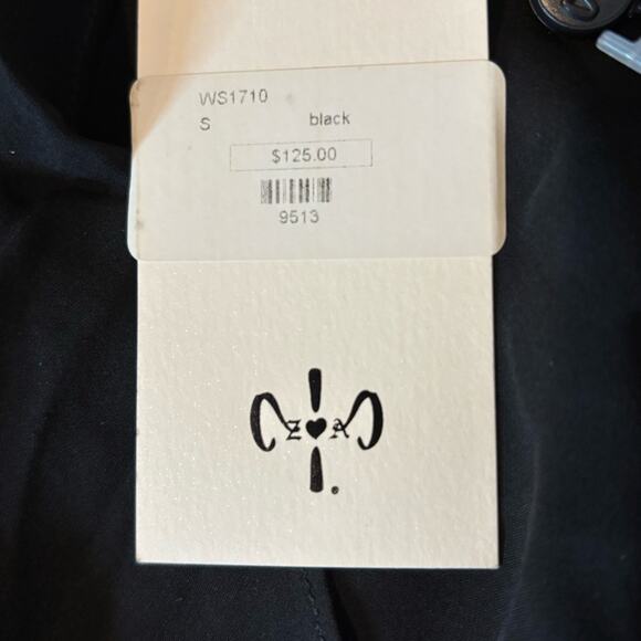 NWT Zoa New York Anthro Black Sleeveless Drape Neck Silk Blouse Top S - Picture 7 of 8